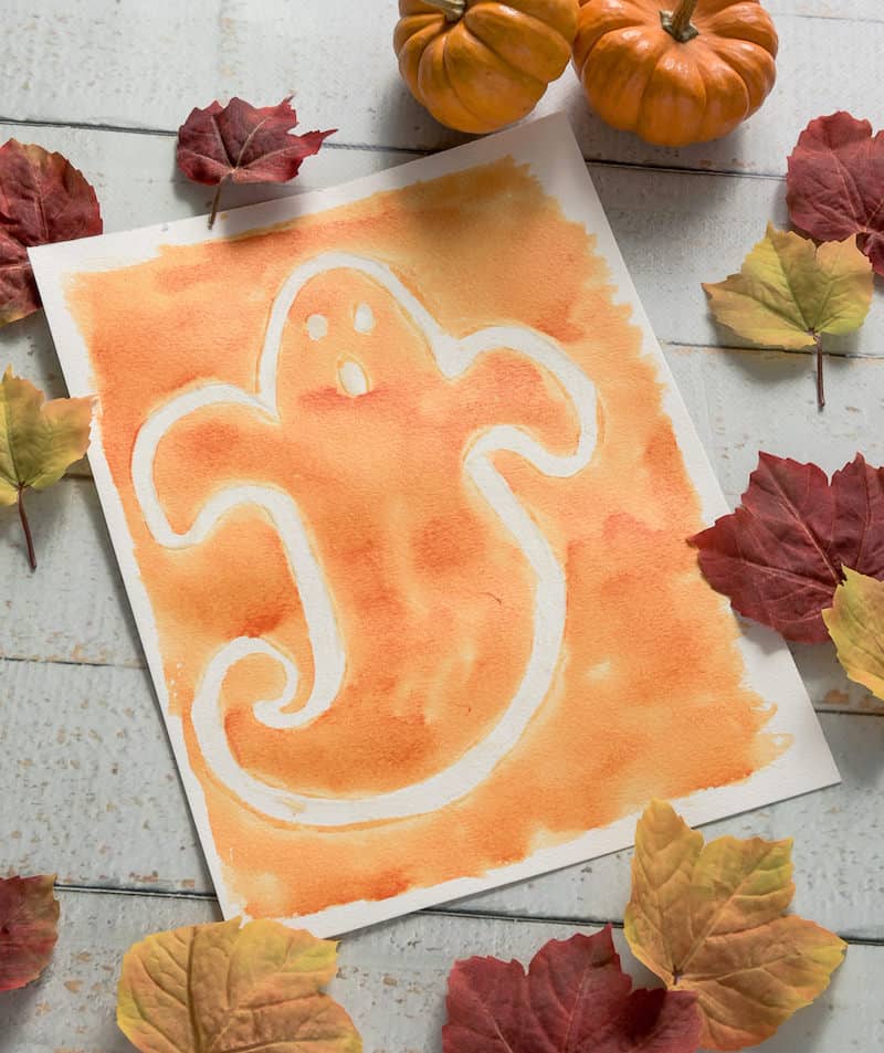 We love easy Halloween crafts for kids like these sugar drawings! Painting over a special sugar mixture reveals a unique design underneath. So fun.