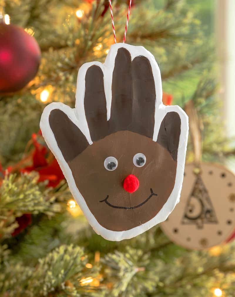hand cut Deer Christmas Ornament 