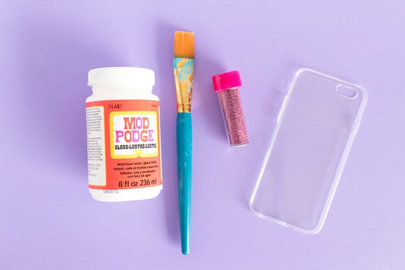 Diy Phone Case With Glitter In Four Easy Steps Mod Podge Rocks
