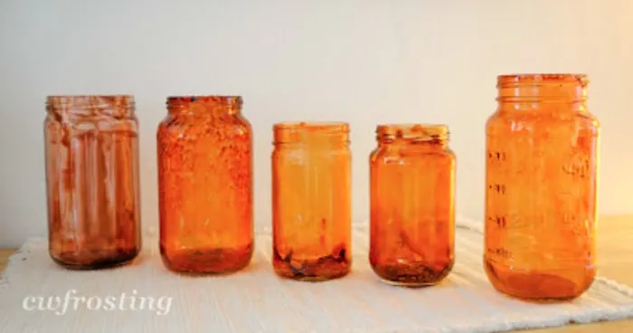 How to color glass mason jars