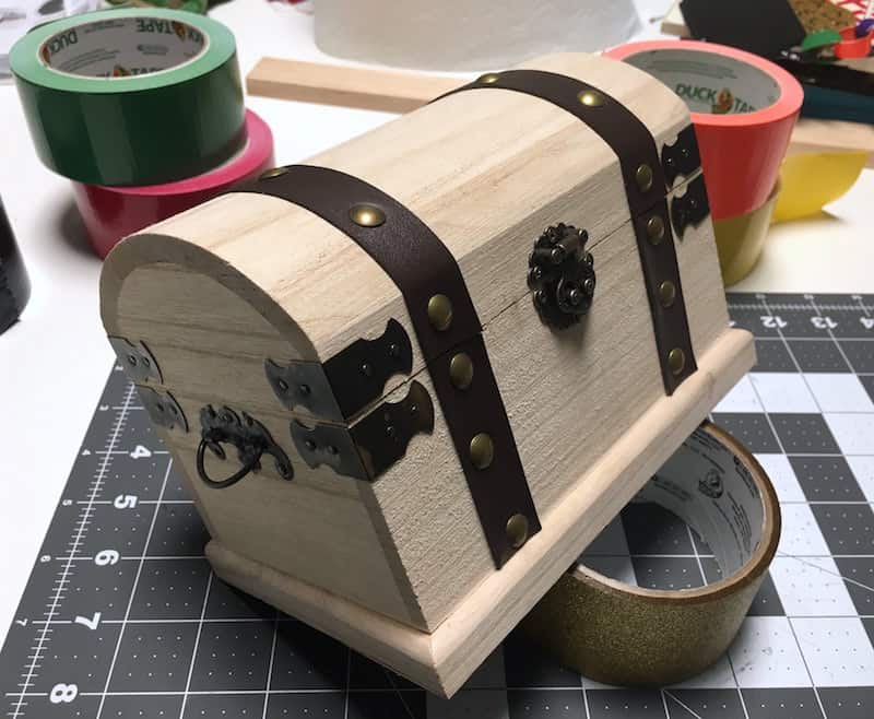 Wooden treasure chest from Michaels