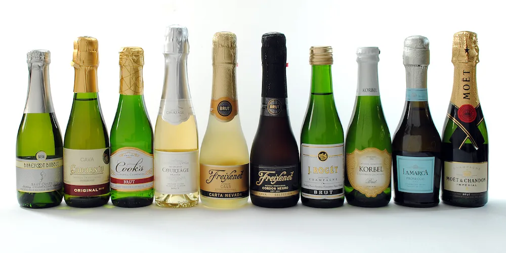 Mini champagne bottles