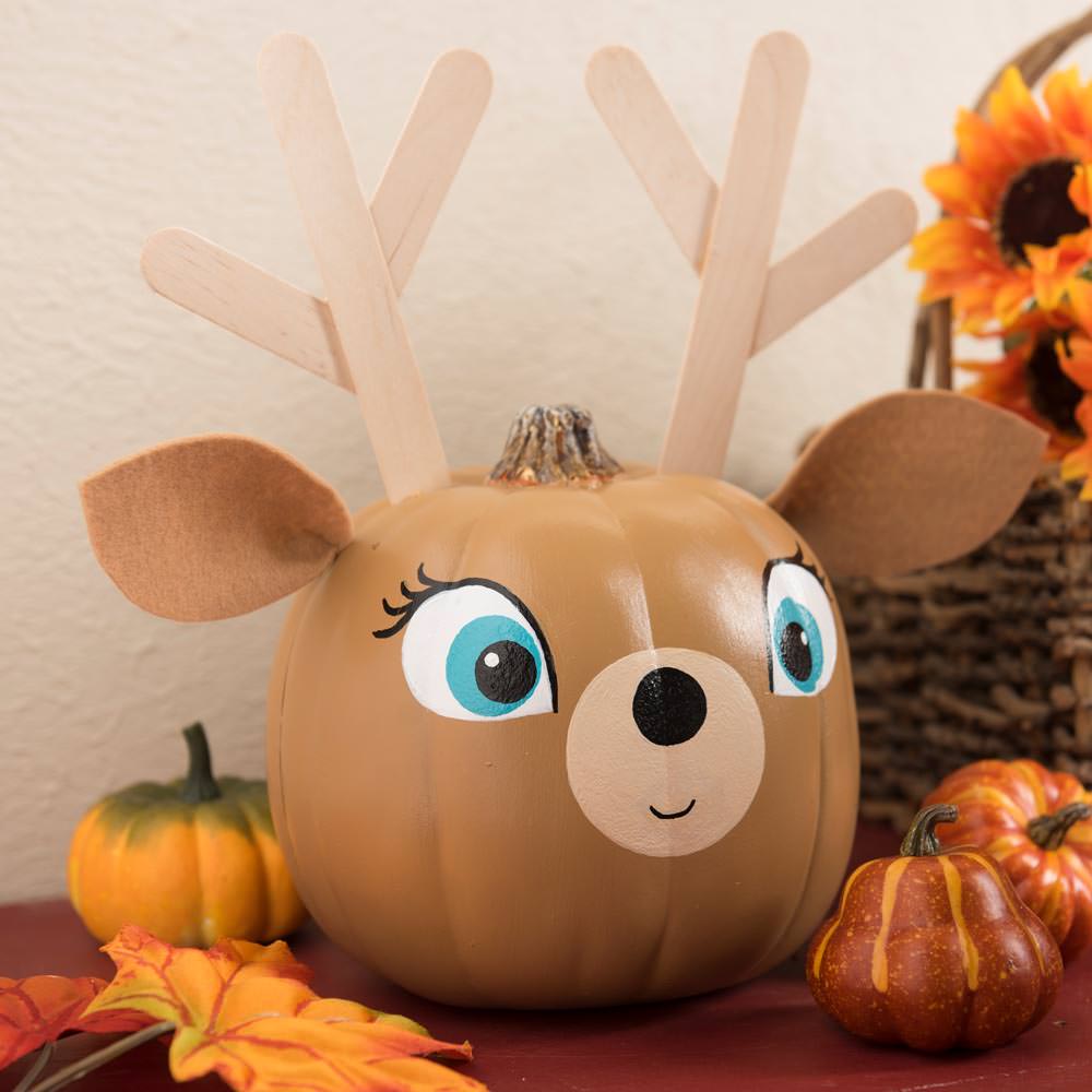 Painted Pumpkins That Will Rock Your Autumn Mod Podge Rocks   Deer Pumpkin 