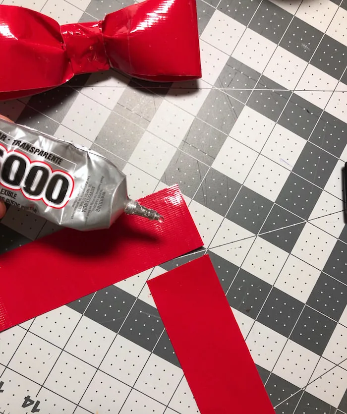 Glue the pieces of Duck Tape together