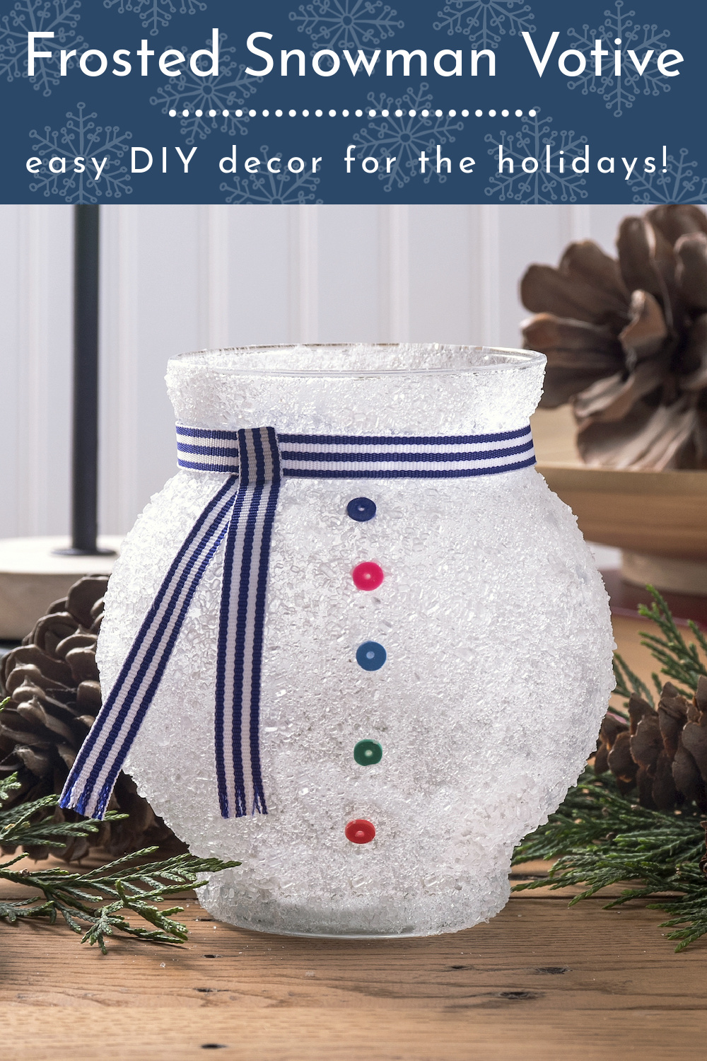 Frosted Snowman Votive