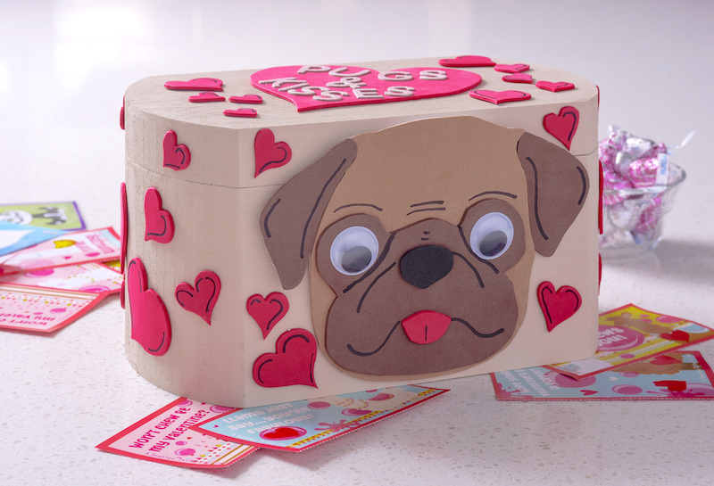 Pugs & Kisses Dog Valentine Box (in Minutes!) - Mod Podge Rocks
