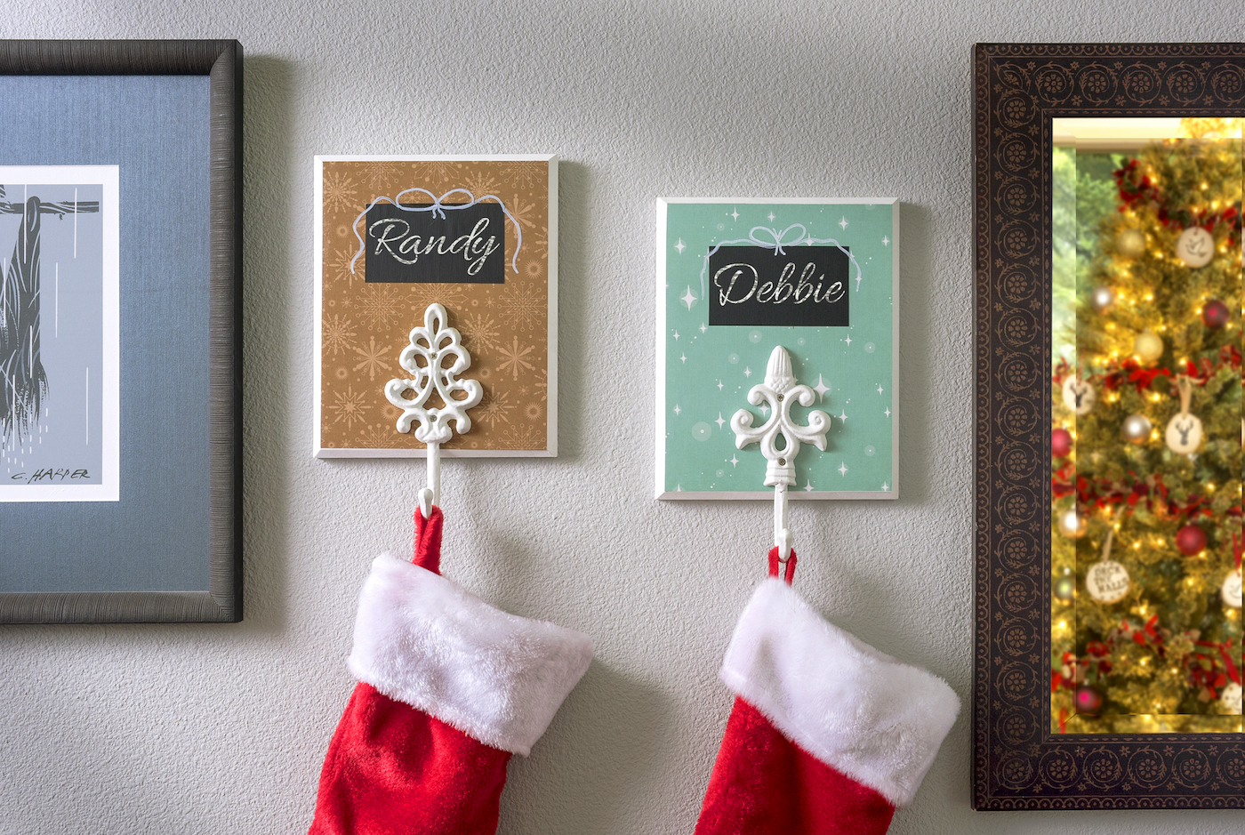 9~Christmas~Primitive~Stocking~Chalkboard~Gift~Hang~Tags 