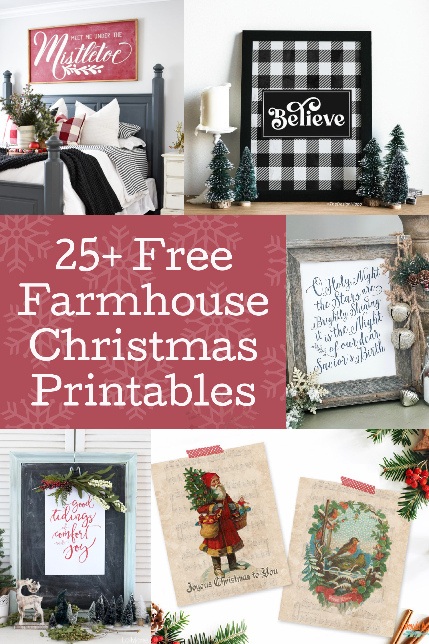Free Farmhouse Christmas Printables