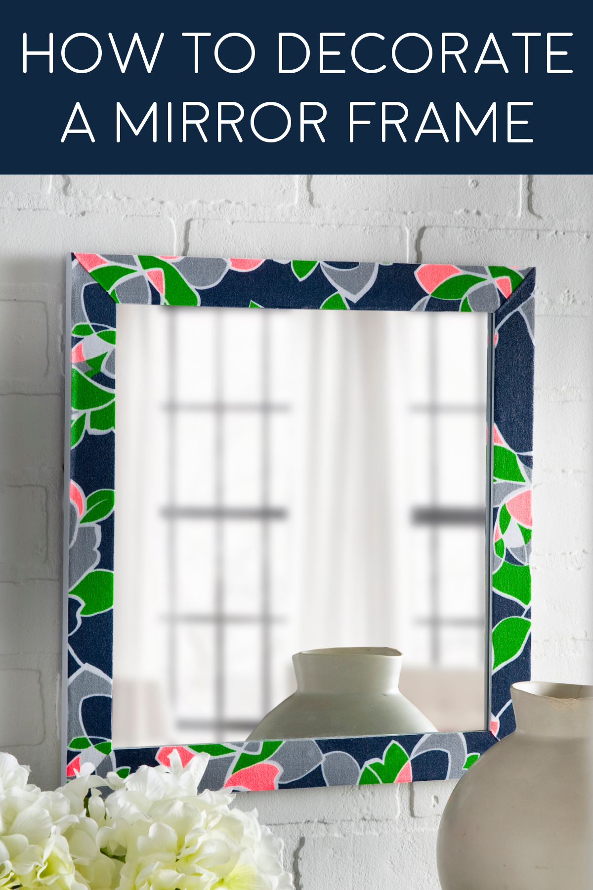 Decoupage mirror frame