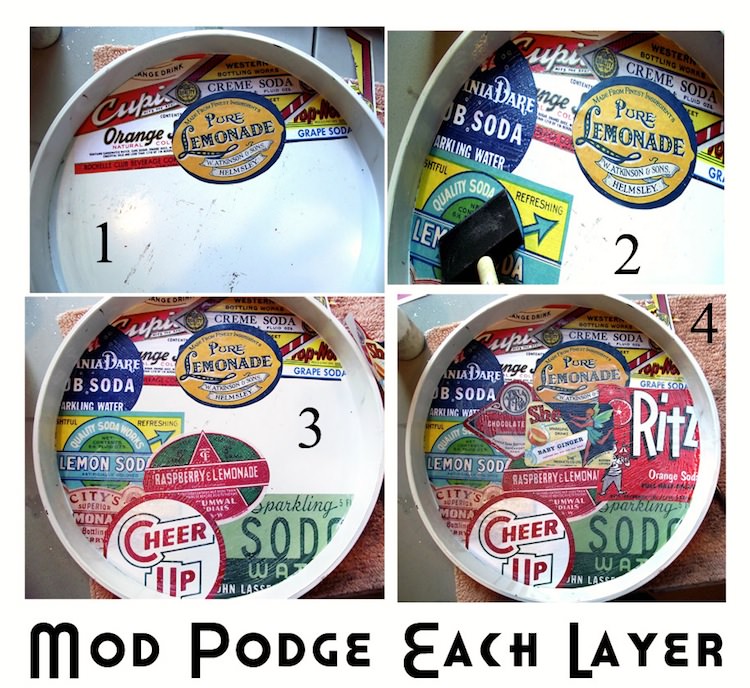 Mod Podge Each Layer