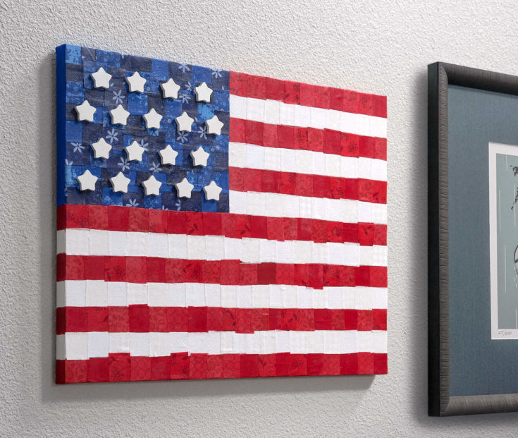 american flag art on canvas