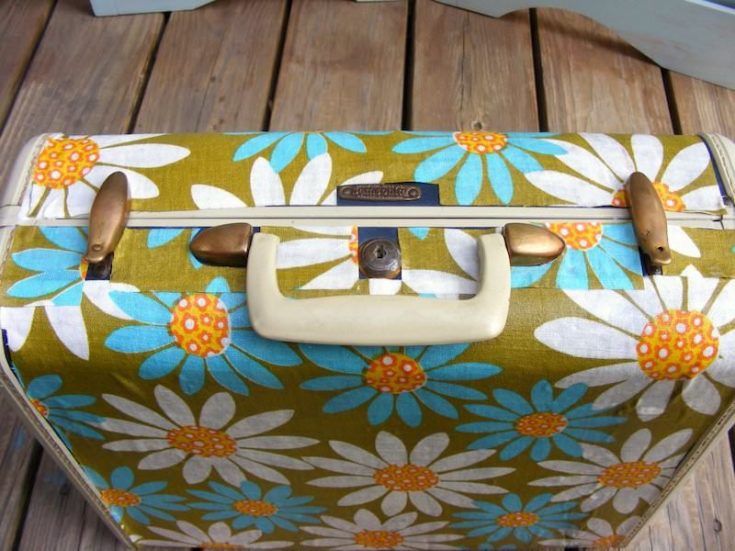 Decoupage Suitcase Using Vintage Fabric Mod Podge Rocks
