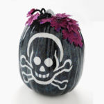 Painted skeleton pumpkin