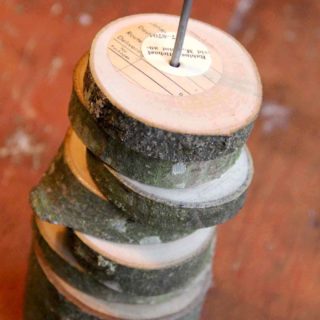 DIY wood coasters from a tree branch