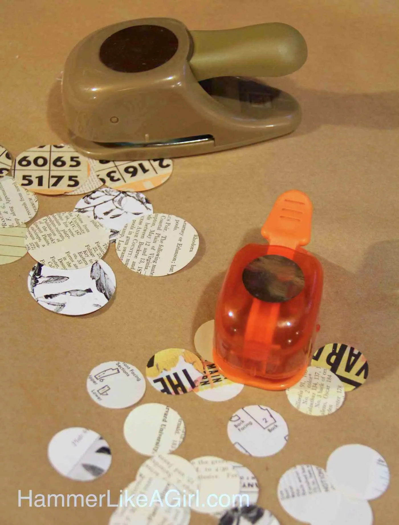 Using paper punches on ephemera