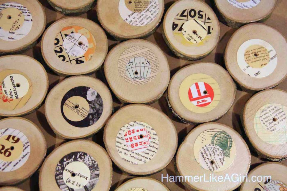 DIY Wood Coasters from a Tree Branch Mod Podge Rocks