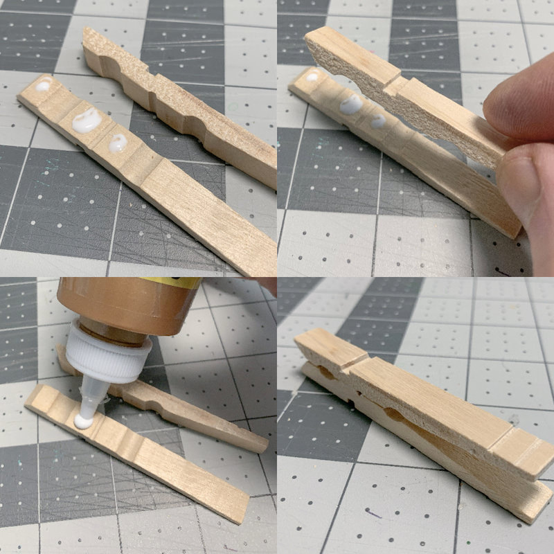 Gluing-the-clothespins