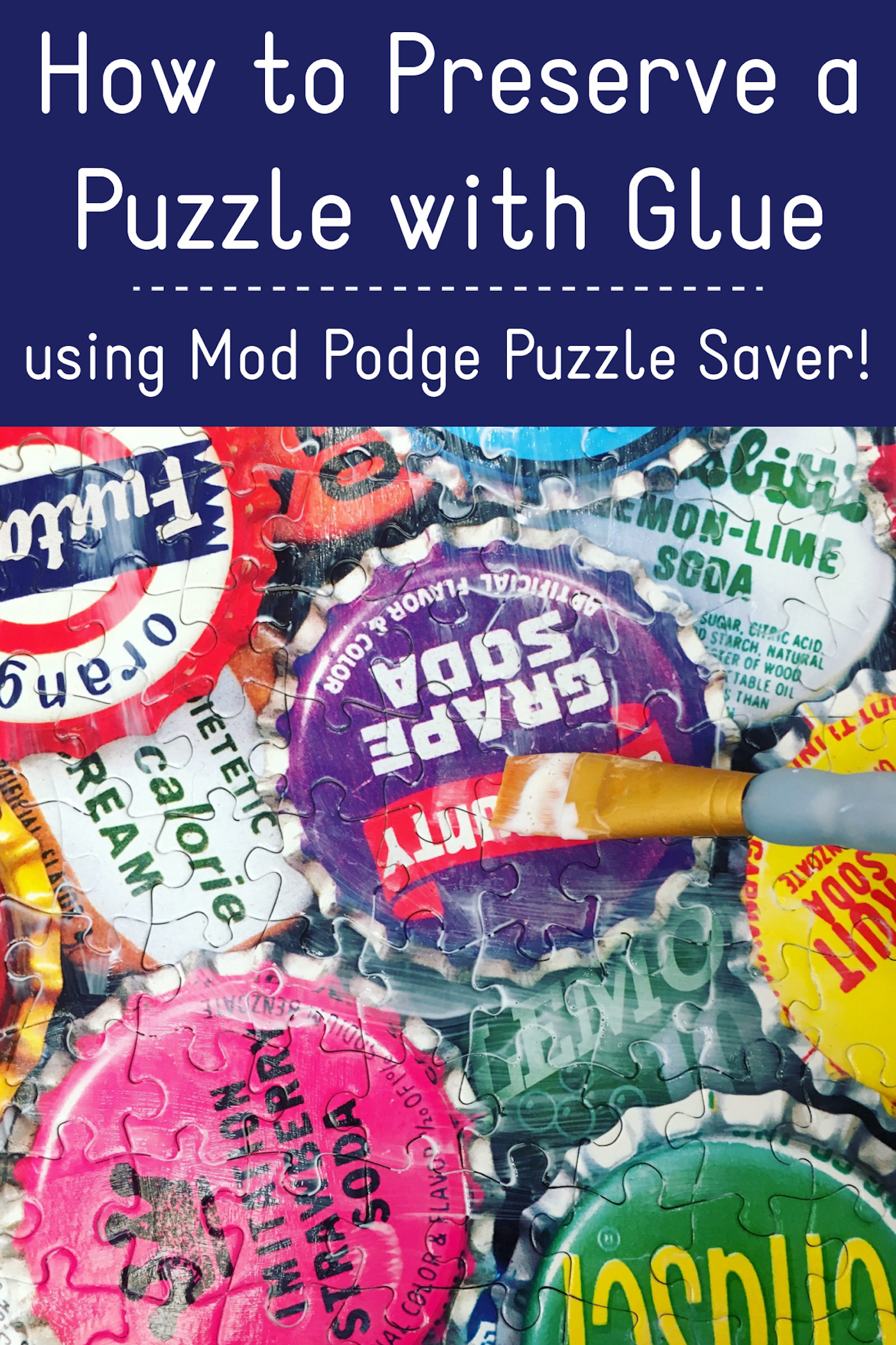How to glue a puzzle with Mod Podge puzzle saver