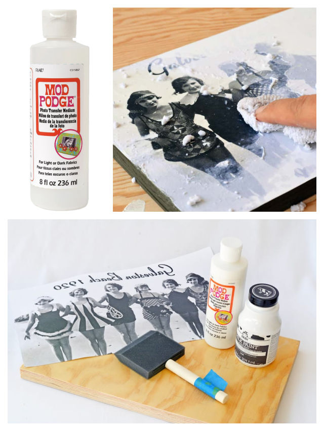 Inkjet Photo Transfer to Wood Story Mod Podge Rocks