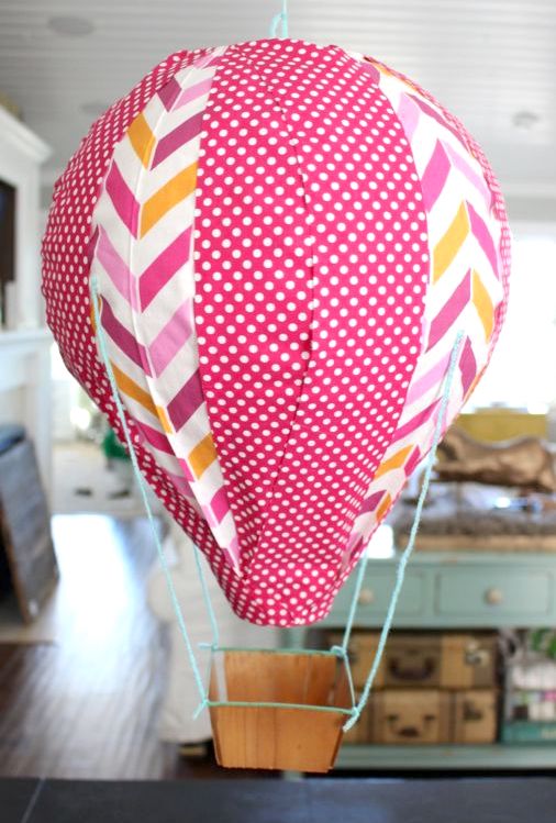 DIY hot air balloon with a paper lantern
