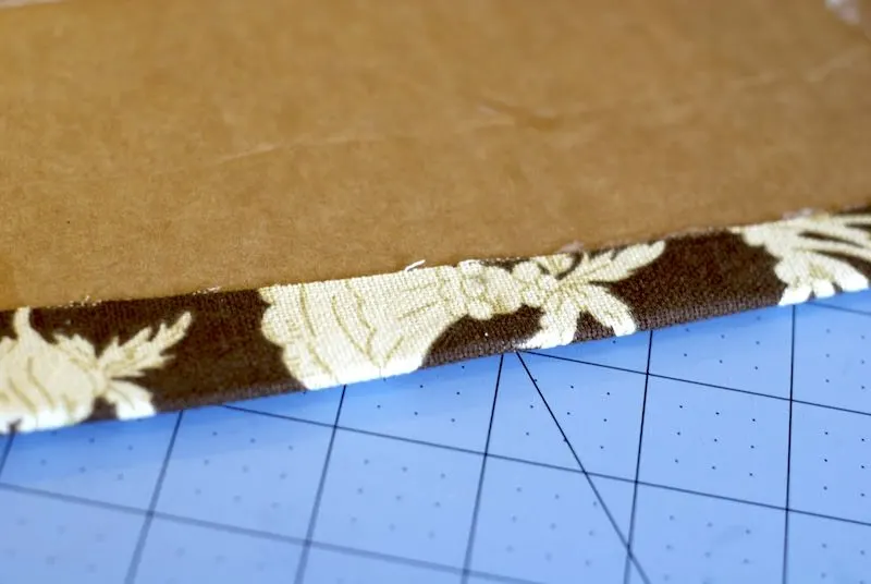 Edges of a fabric covered box