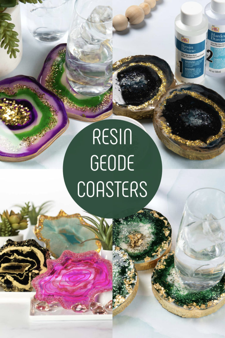 Resin Geode Coasters That Look Like Agate Mod Podge Rocks