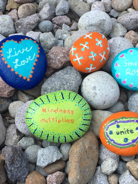 Painting rocks to stay safe during this shelter in place. Here's