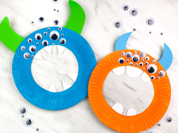 Paper Plate Green Monster Craft