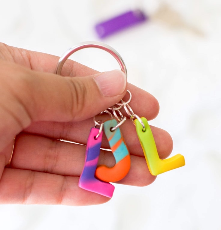 DIY Personalized Letter Keychains
