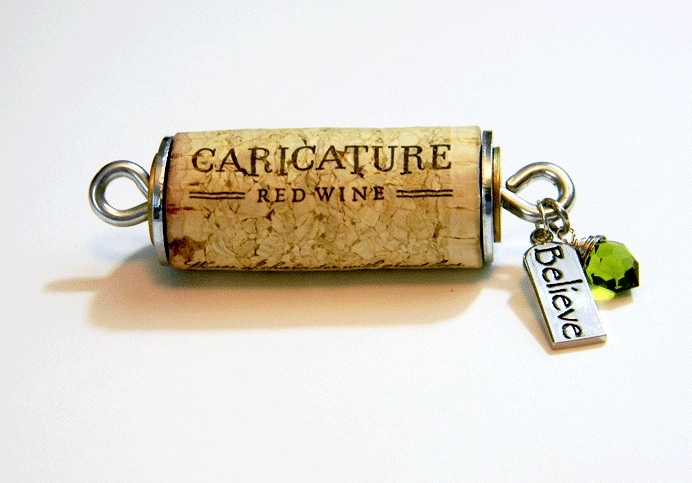 Wine Cork Keychain