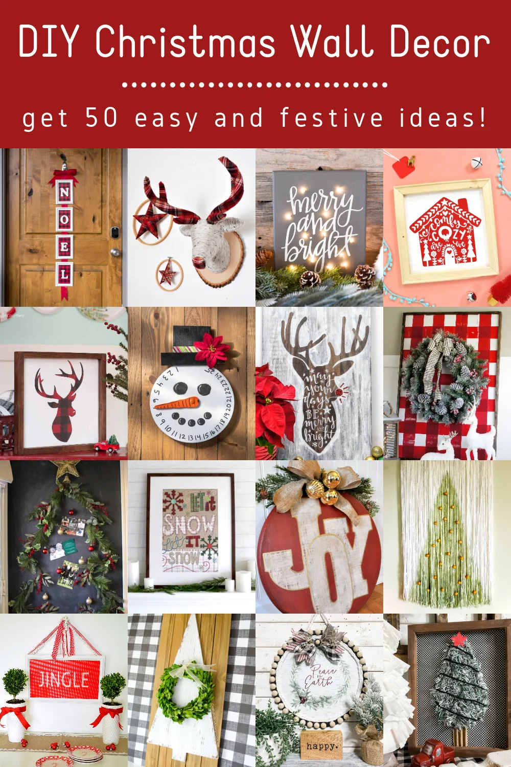 Christmas Wall Decor: 50 Festive DIY Projects! - Mod Podge Rocks