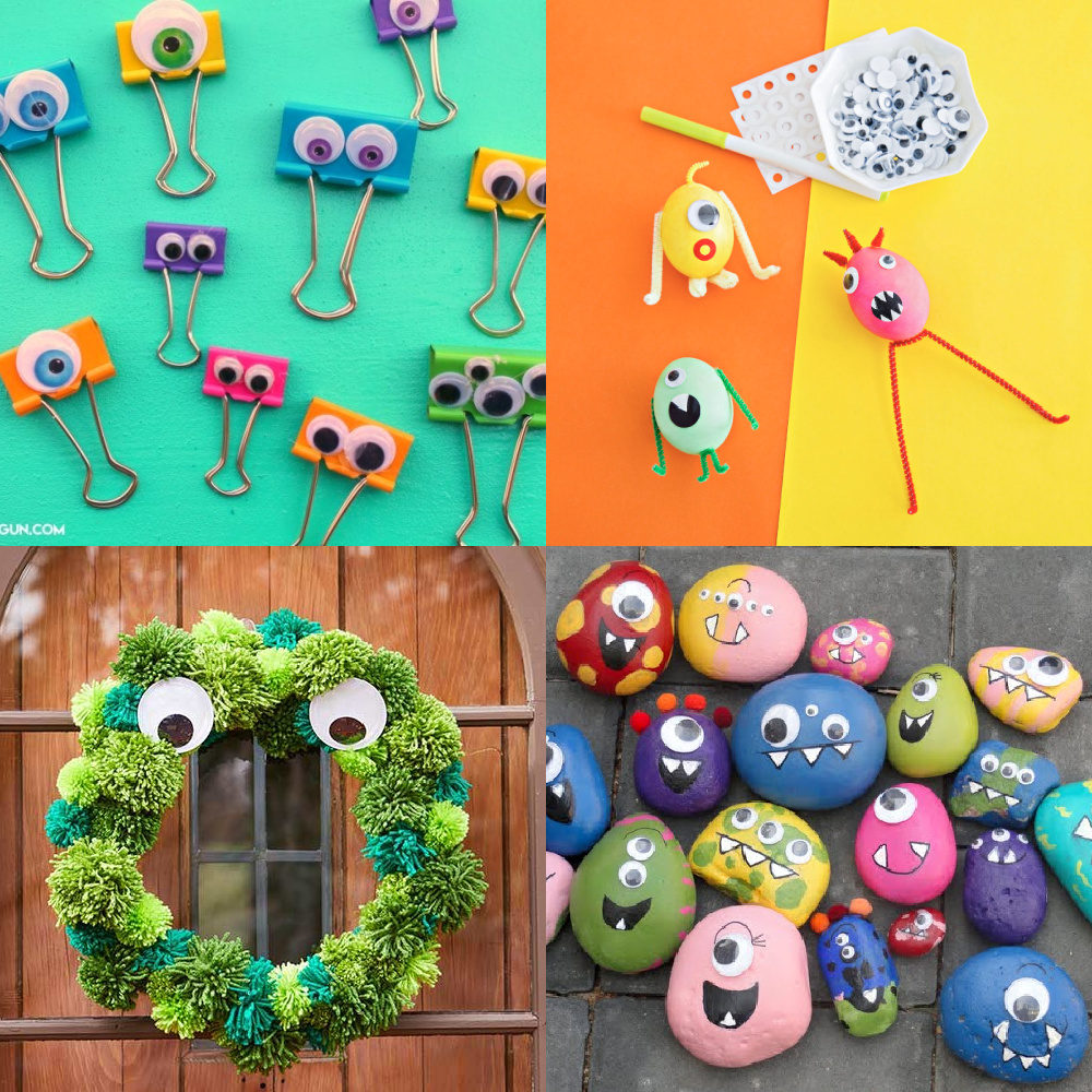 KIDS CRAFTS MOVING WIGGLY EYES GOOGLY EYES 50 or 100 *4mm or 6mm* WOBBLY EYES 