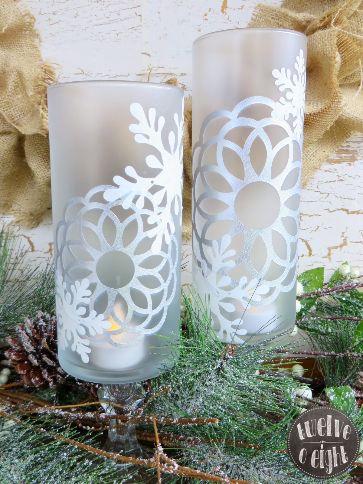 DIY Christmas Candle Holders for Your Home Mod Podge Rocks