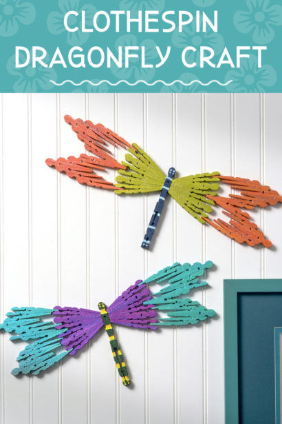 Clothespin Dragonflies For Colorful Room Decor - Mod Podge Rocks