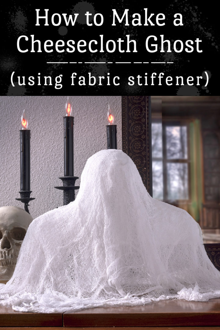 Cheesecloth Ghost Made with Mod Podge Stiffy Mod Podge Rocks