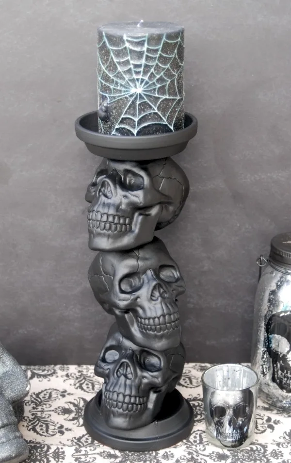 Halloween Candle Holders Made on a Budget - Mod Podge Rocks