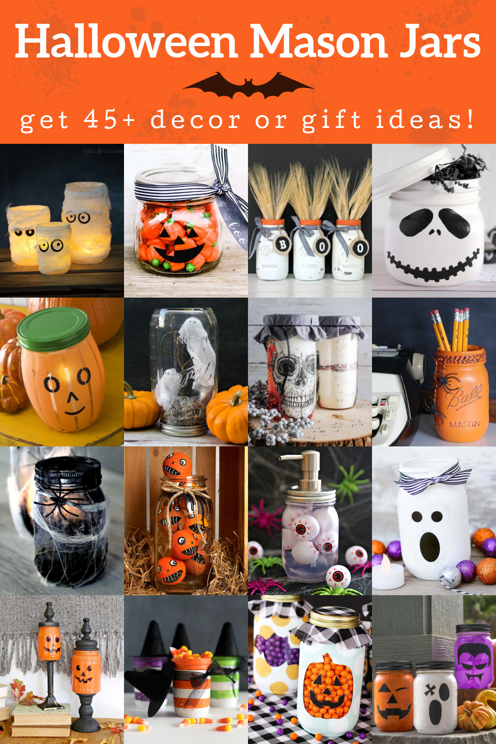 Halloween Mason Jars for Decor or Gifts - Mod Podge Rocks