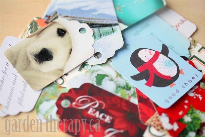 Recycling Cards into Gift Tags