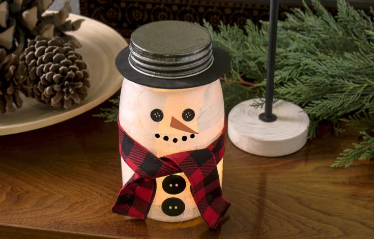 Mason Jar Snowman