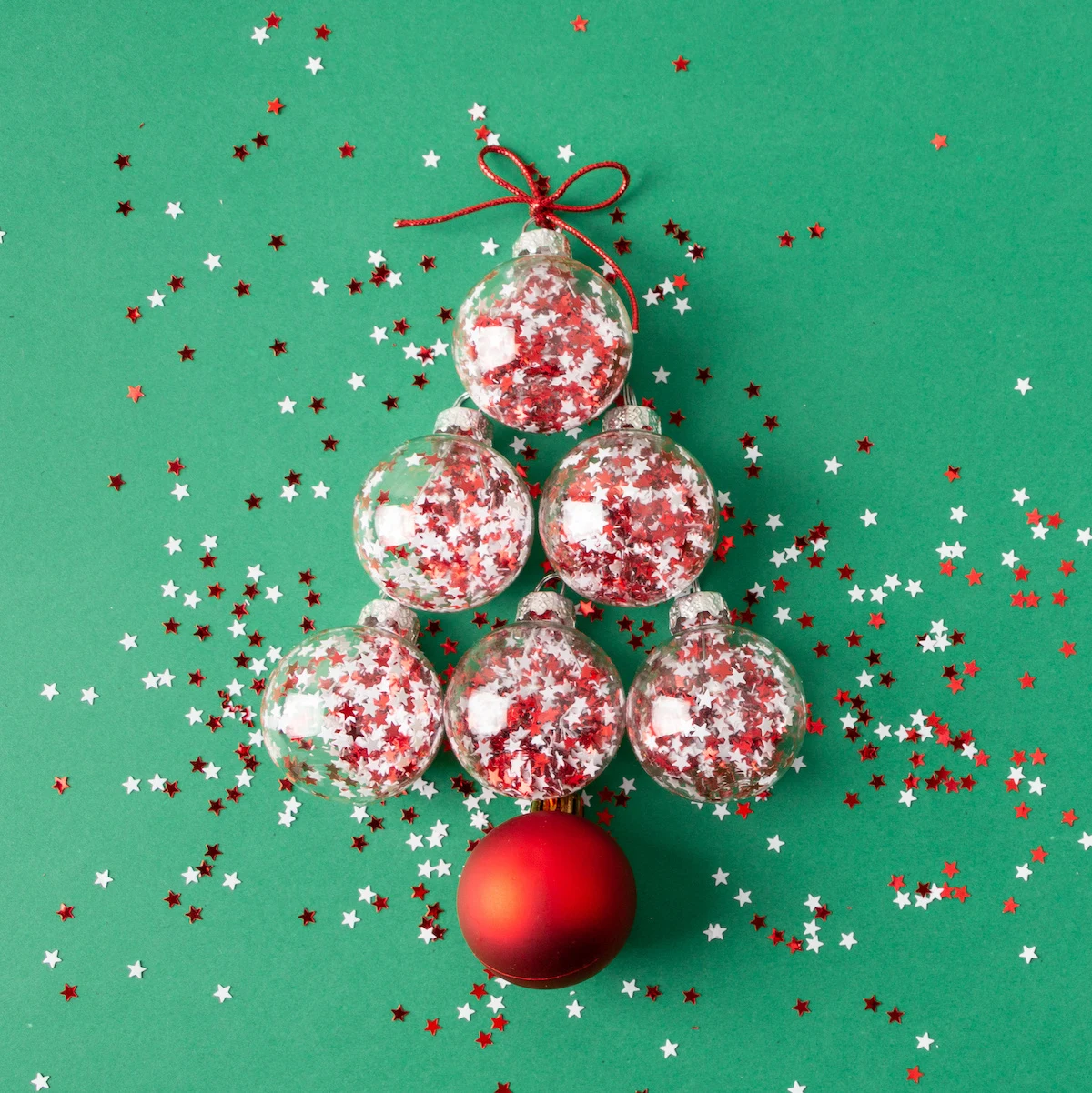 glass clear ornament balls