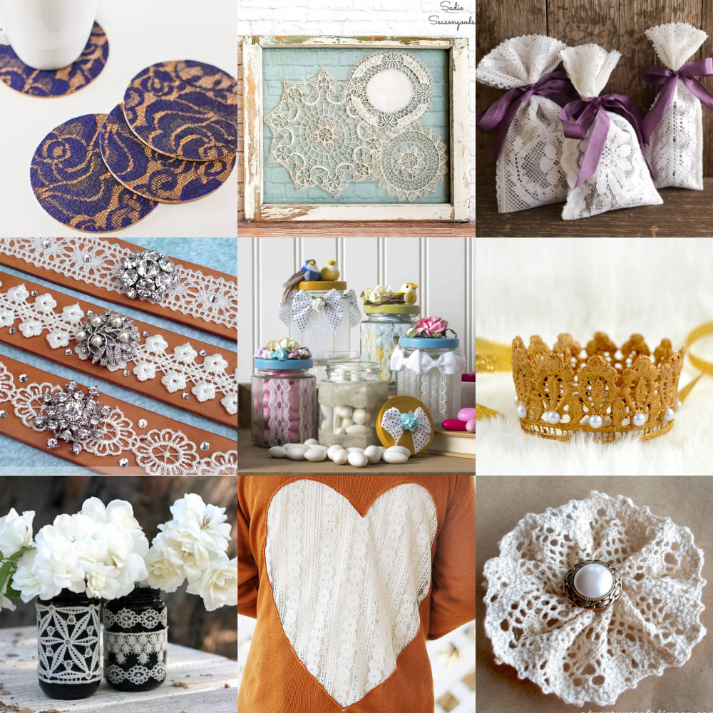 + Cute Lace Crafts For Decor and Gifts   Mod Podge Rocks