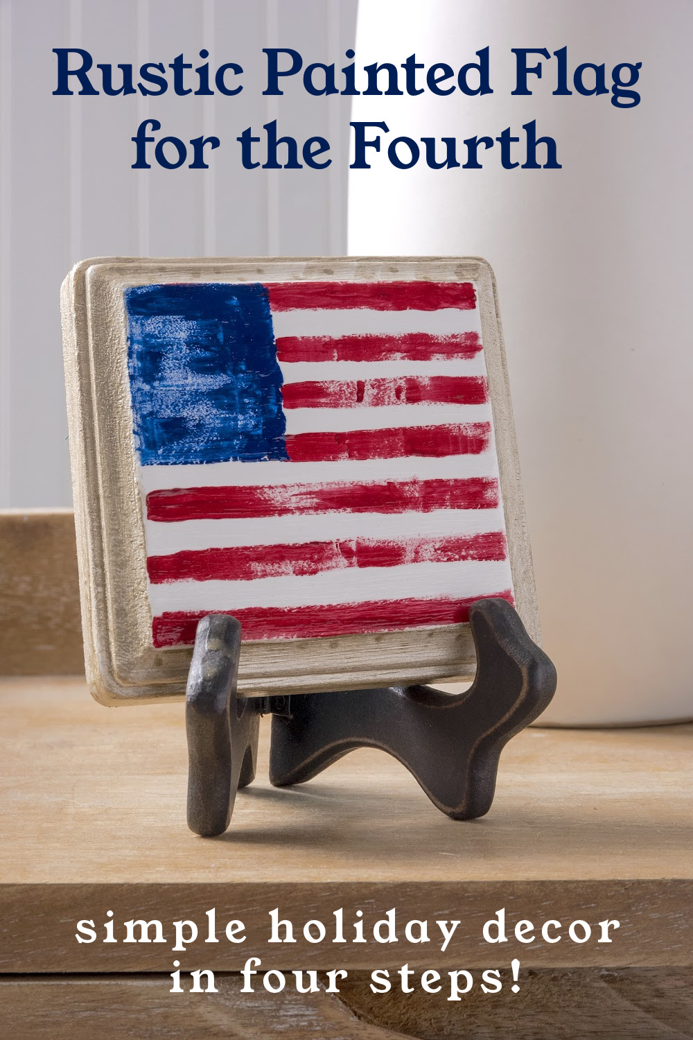 Rustic Painted Flag for the 4th of July