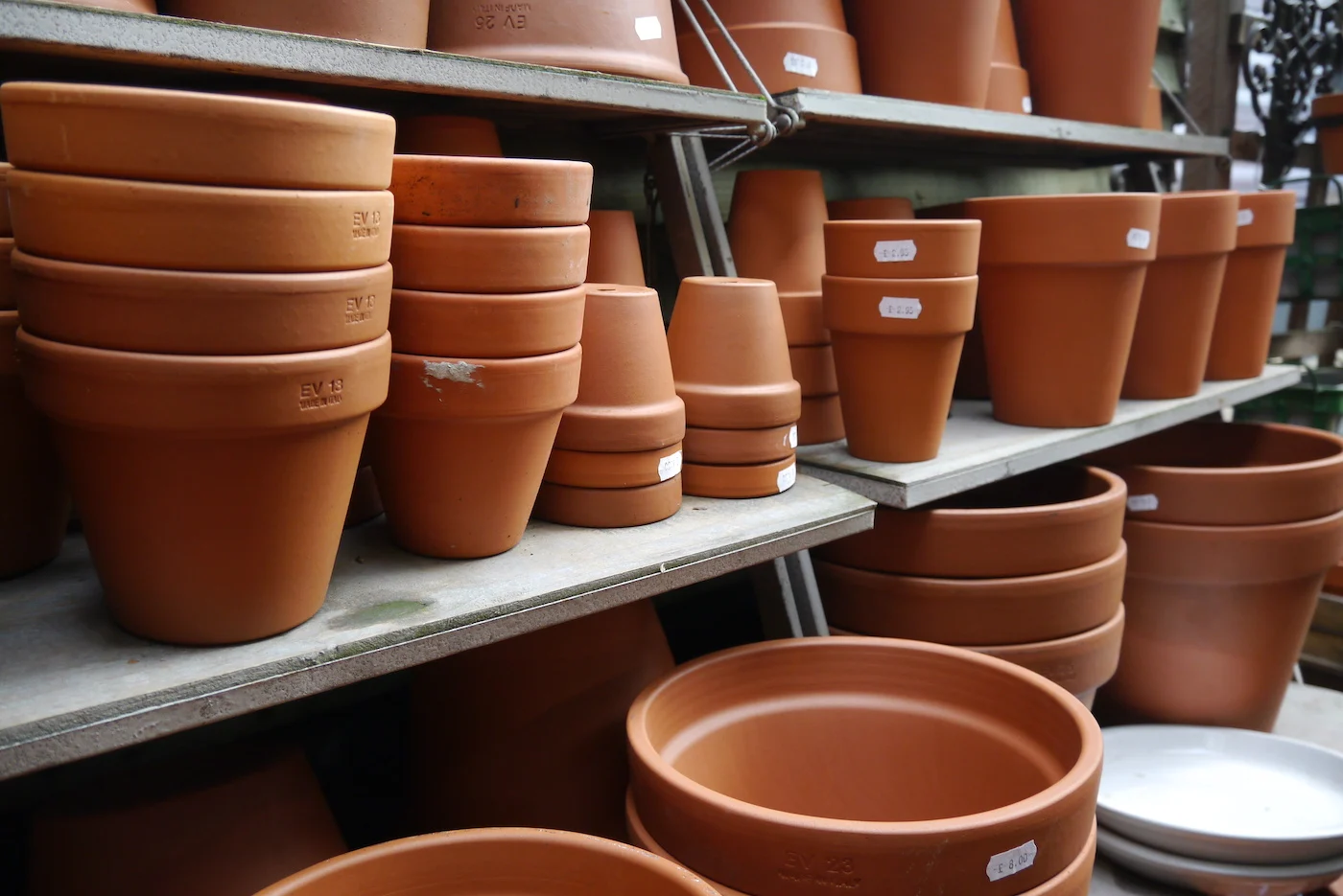 Collection of clay pots