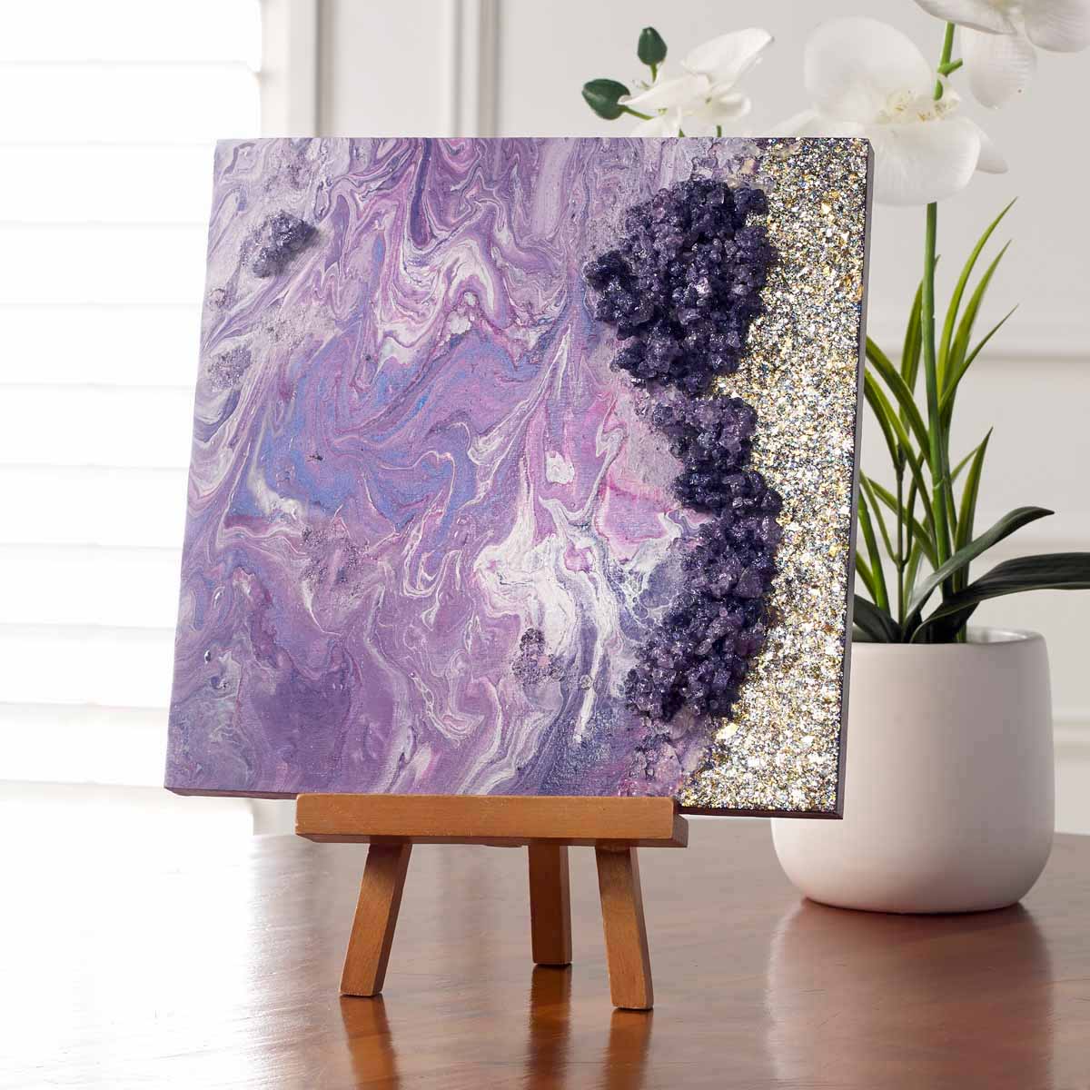 This Easy Geode Canvas Makes Beautiful Wall Art
