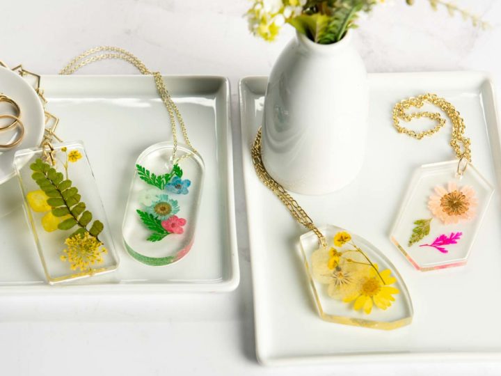 Make Resin Jewelry Using Pretty Pressed Flowers - Mod Podge Rocks