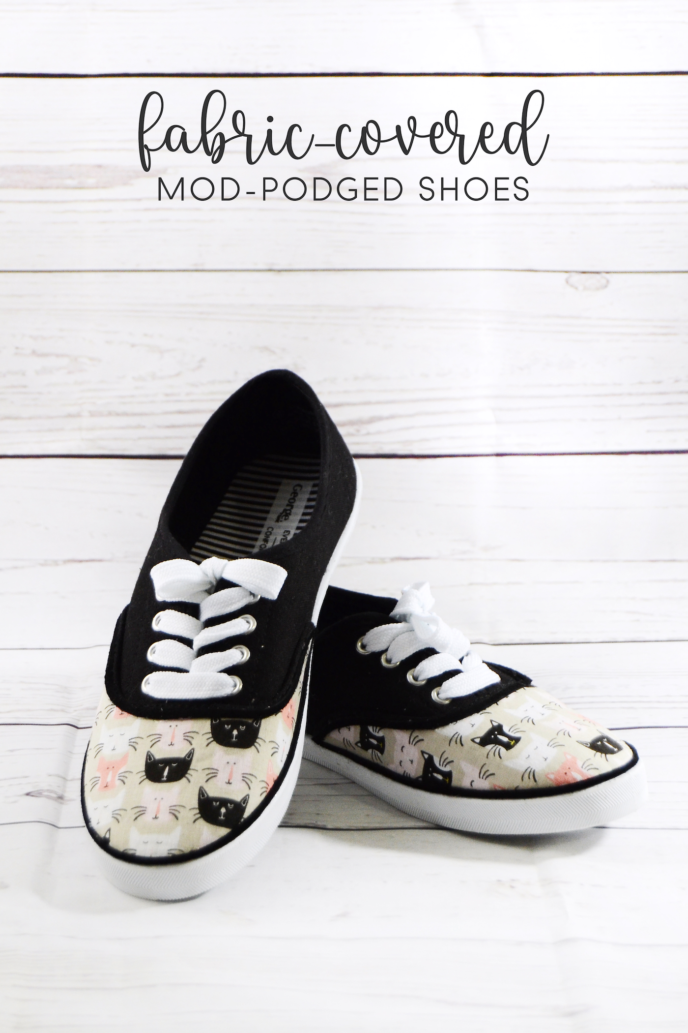 Cover Shoes in Fabric with Mod Podge!