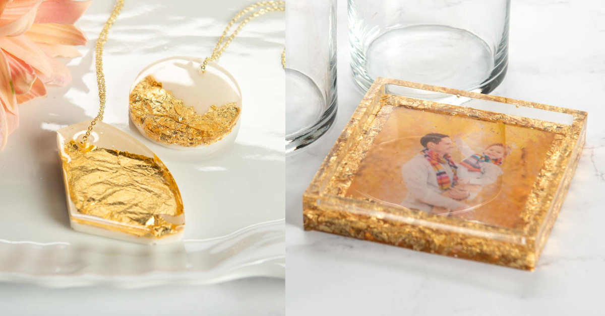 Using gold leaf with resin