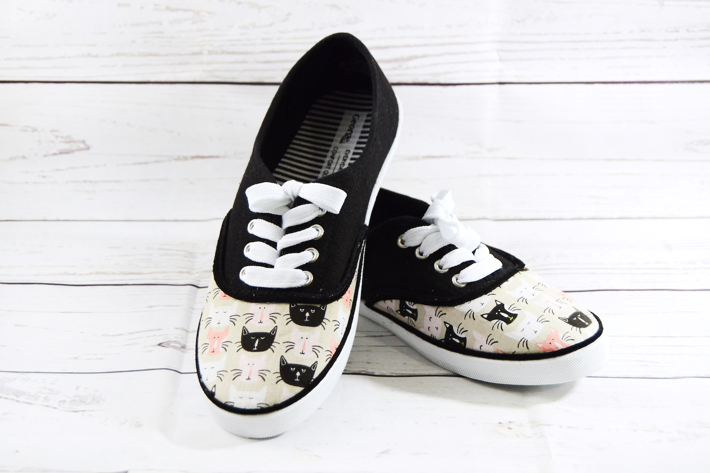 diy fabric covered sneakers