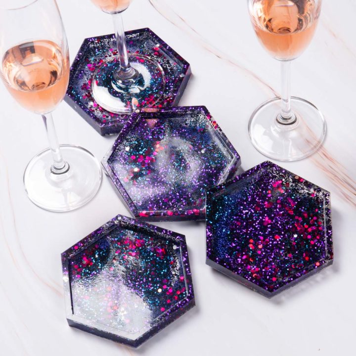 Salt and Glitter Resin Coaster, Another Coaster Friday