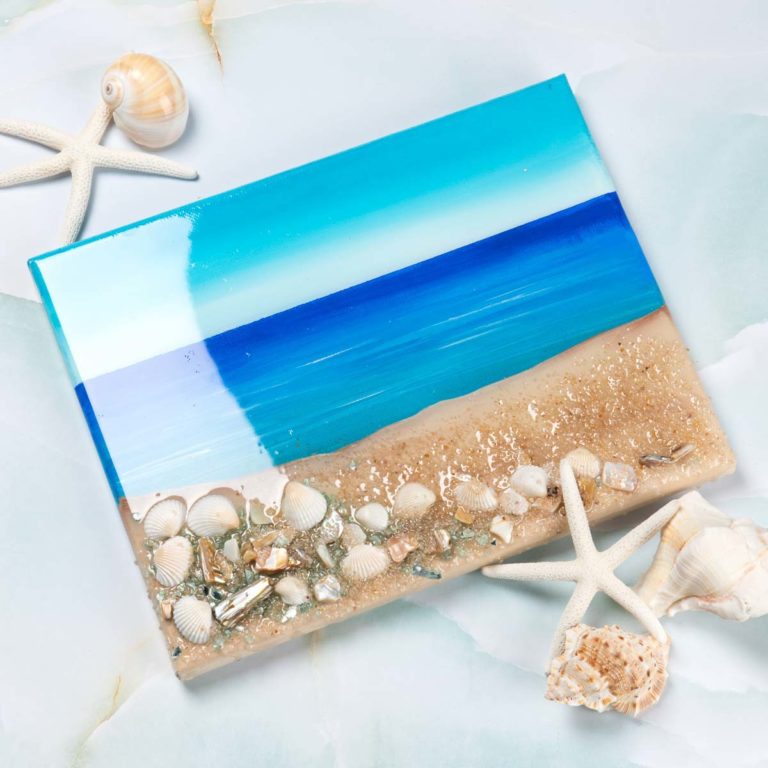 Ocean Resin Art for Your Summer Decor - Mod Podge Rocks